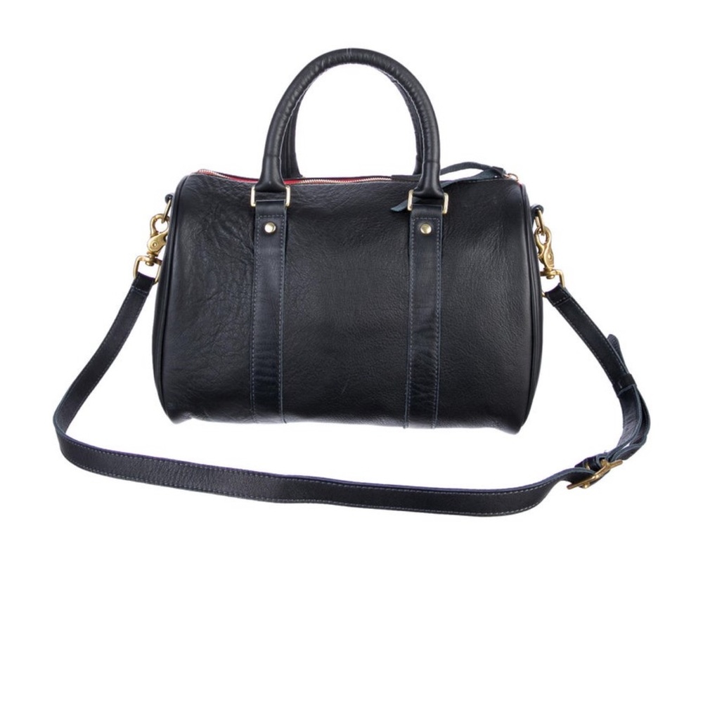 CLARE V. Duffle Petit Satchel in black